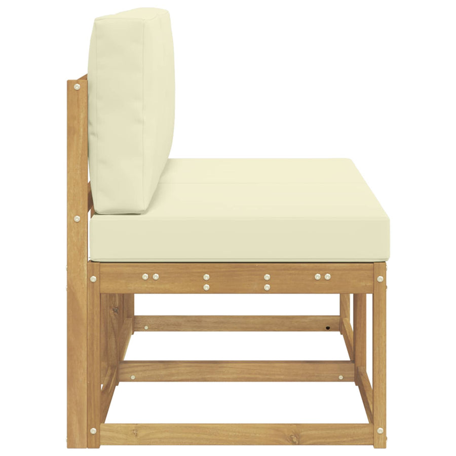2 Stuk Buiten Midden Sofa Massief Acaciahout Wit