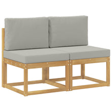 2 Stuk Buiten Midden Sofa Massief Acaciahout Wit