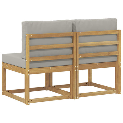 2 Stuk Buiten Midden Sofa Massief Acaciahout Wit