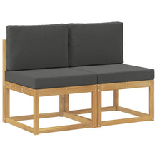 2 Stuk Buiten Midden Sofa Massief Acaciahout Wit