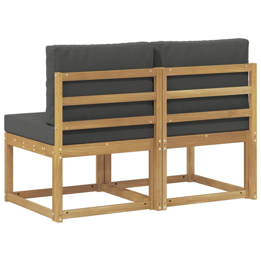 2 Stuk Buiten Midden Sofa Massief Acaciahout Wit