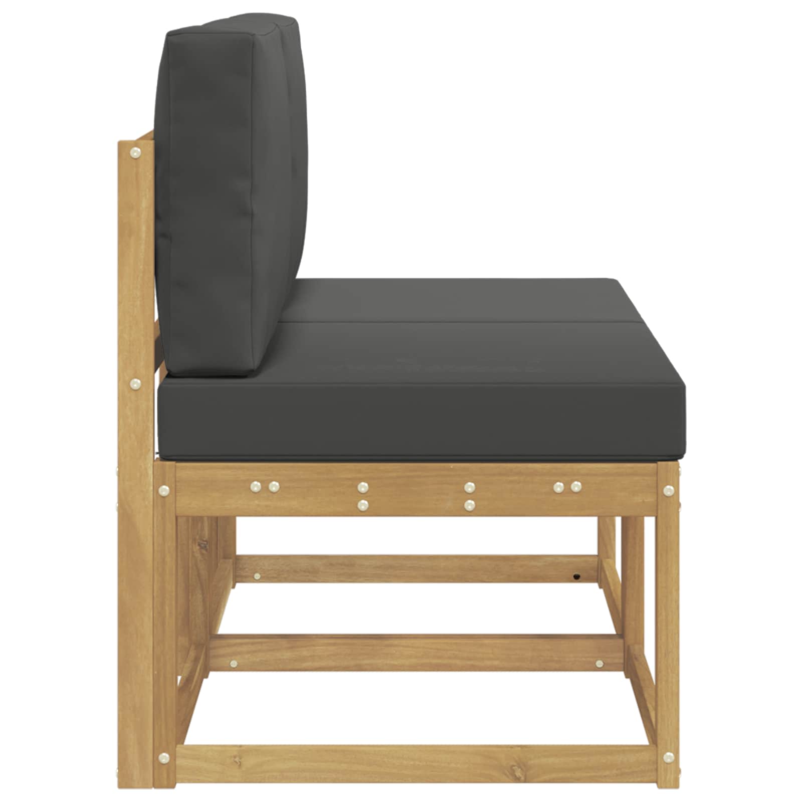2 Stuk Buiten Midden Sofa Massief Acaciahout Wit