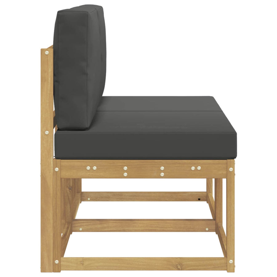 2 Stuk Buiten Midden Sofa Massief Acaciahout Wit