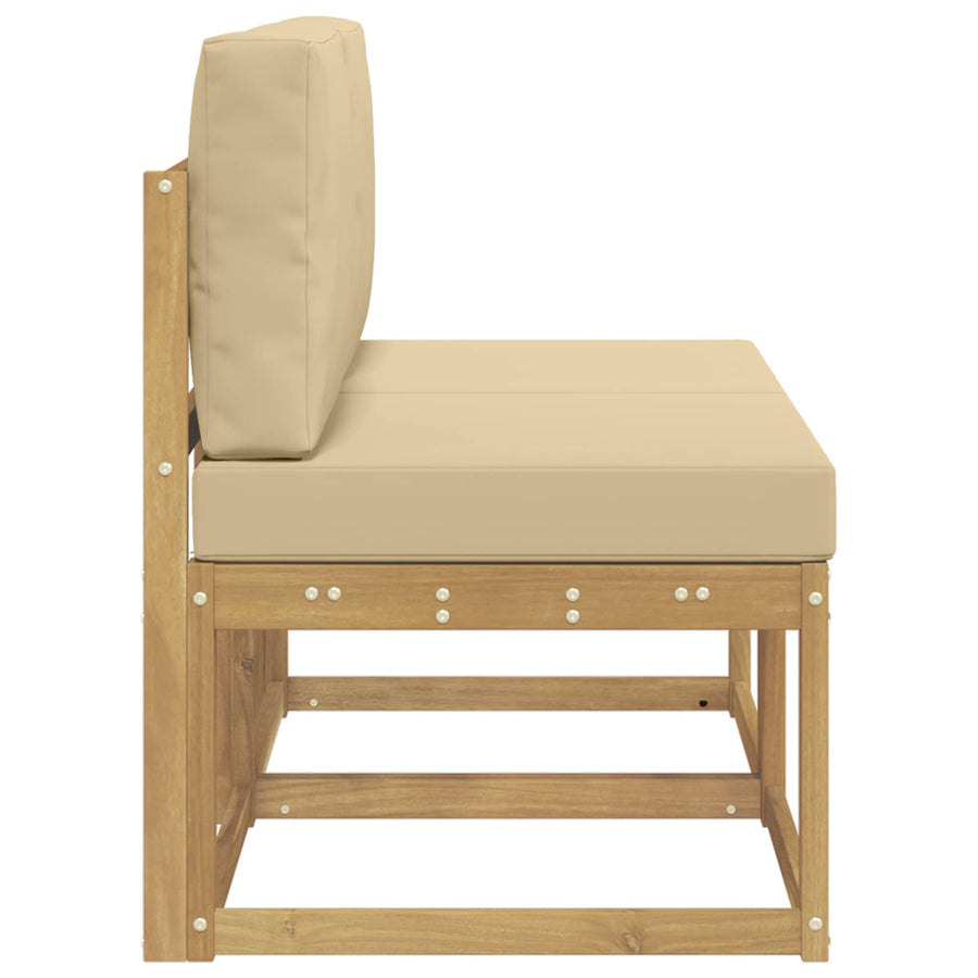 2 Stuk Buiten Midden Sofa Massief Acaciahout Wit