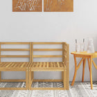 Hoekbank massief acaciahout wit 63x63x73 cm