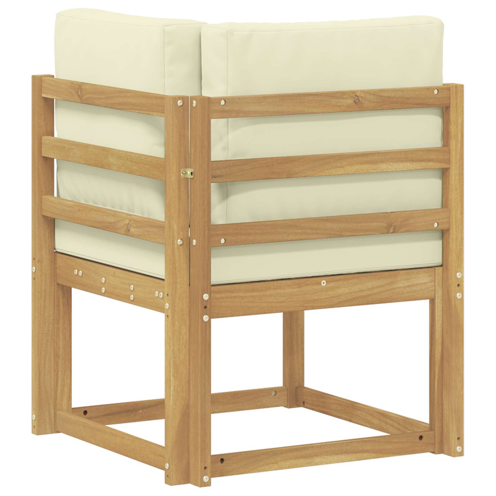 Buiten Hoek Sofa Massief Acaciahout Wit