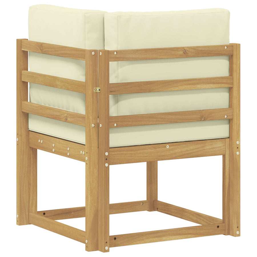 Buiten Hoek Sofa Massief Acaciahout Wit