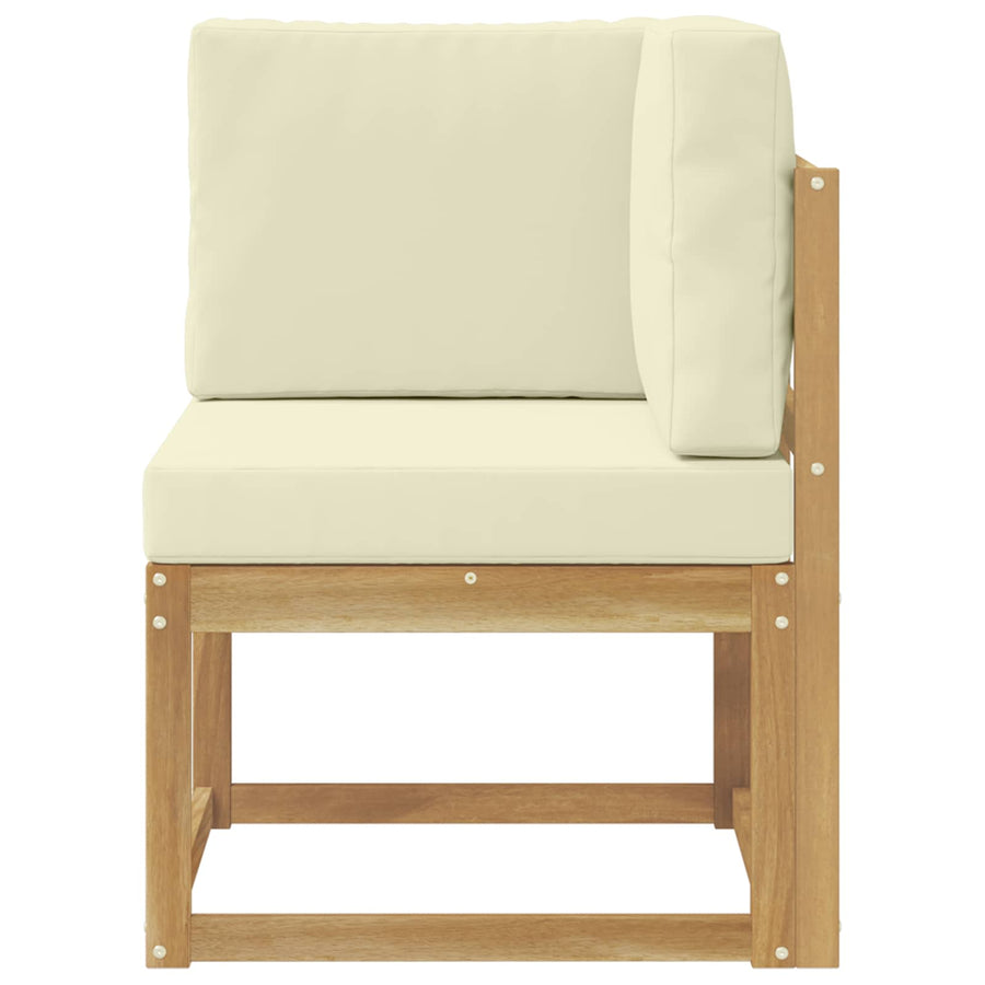 Buiten Hoek Sofa Massief Acaciahout Wit