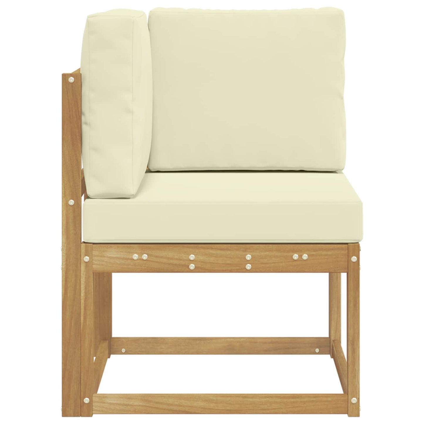 Buiten Hoek Sofa Massief Acaciahout Wit