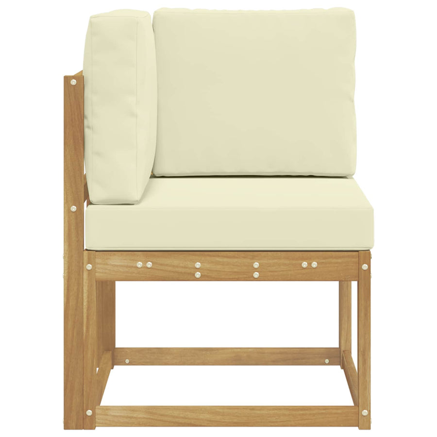 Buiten Hoek Sofa Massief Acaciahout Wit