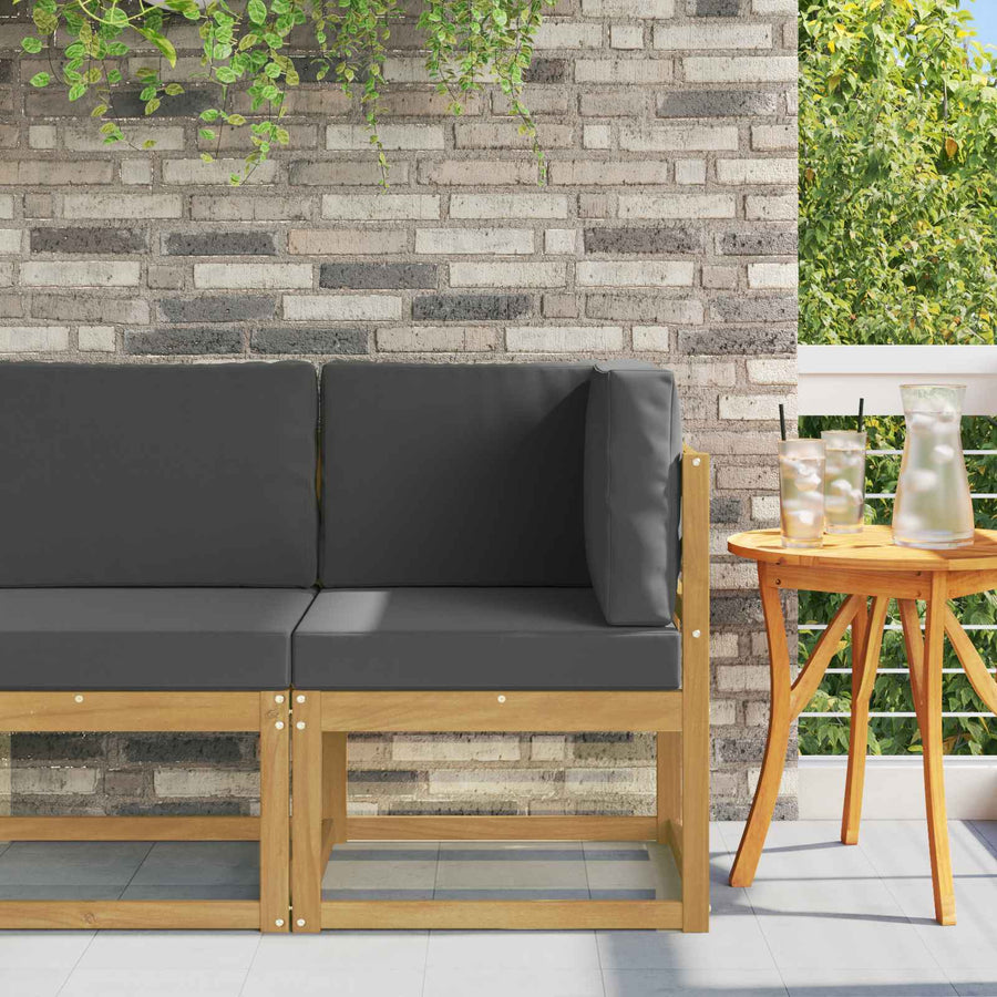 Buiten Hoek Sofa Massief Acaciahout Wit