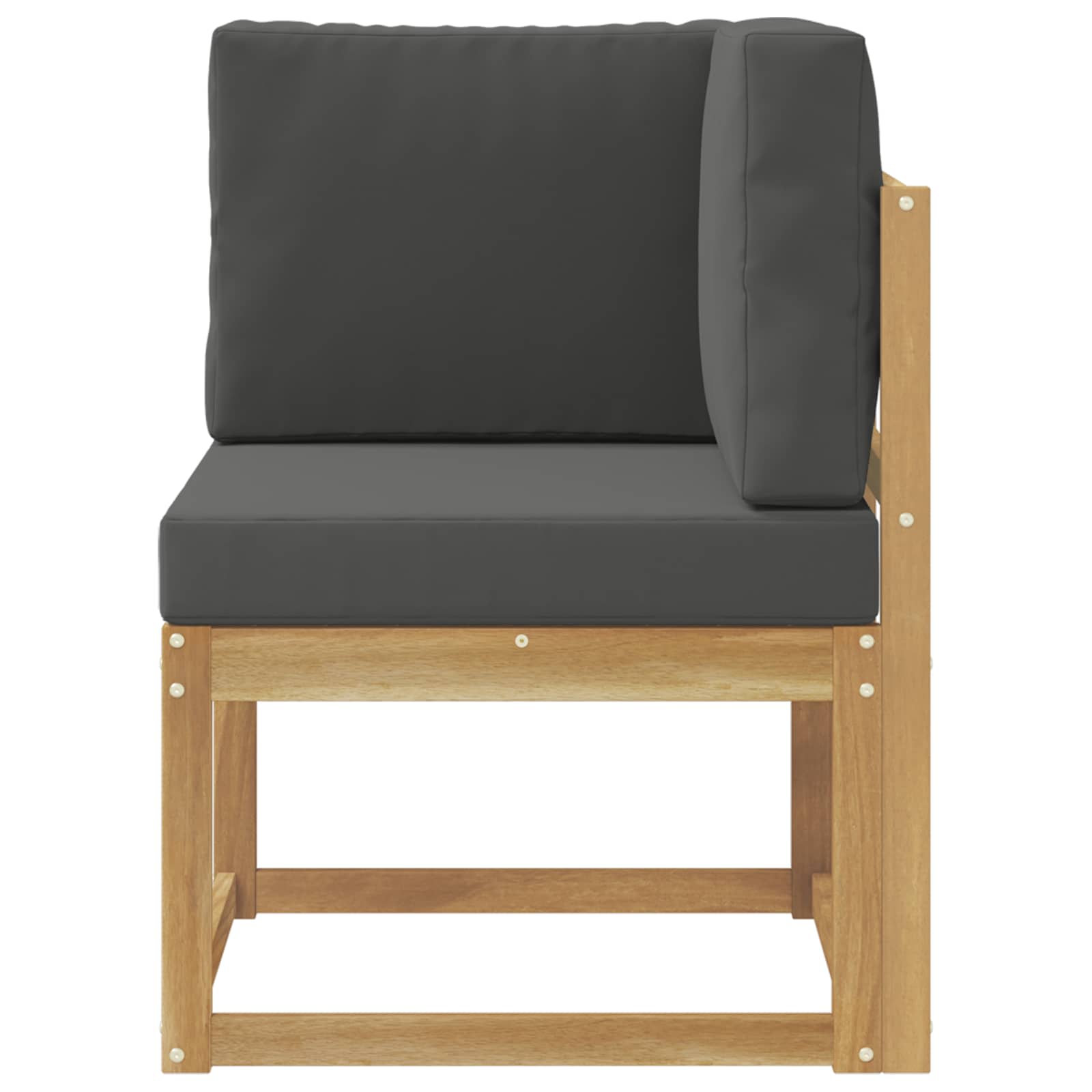 Buiten Hoek Sofa Massief Acaciahout Wit