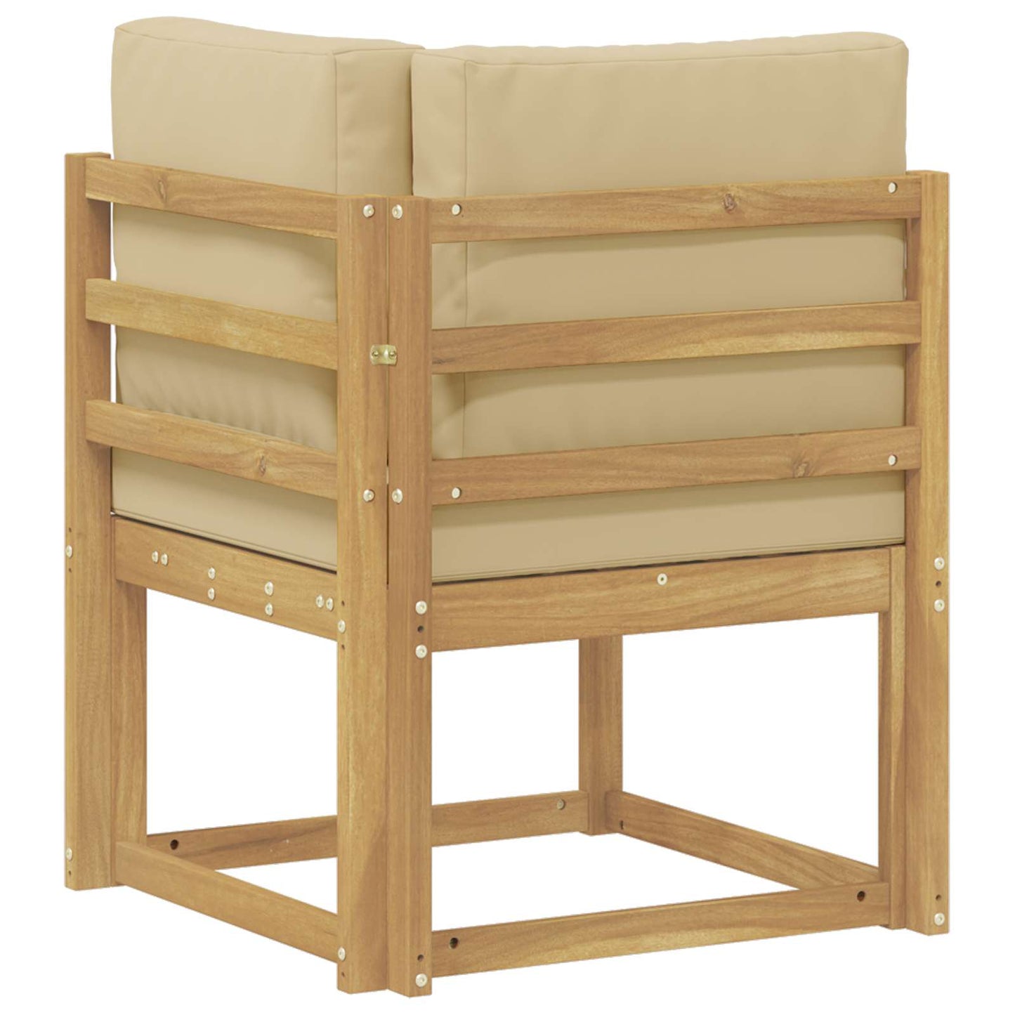 Buiten Hoek Sofa Massief Acaciahout Wit