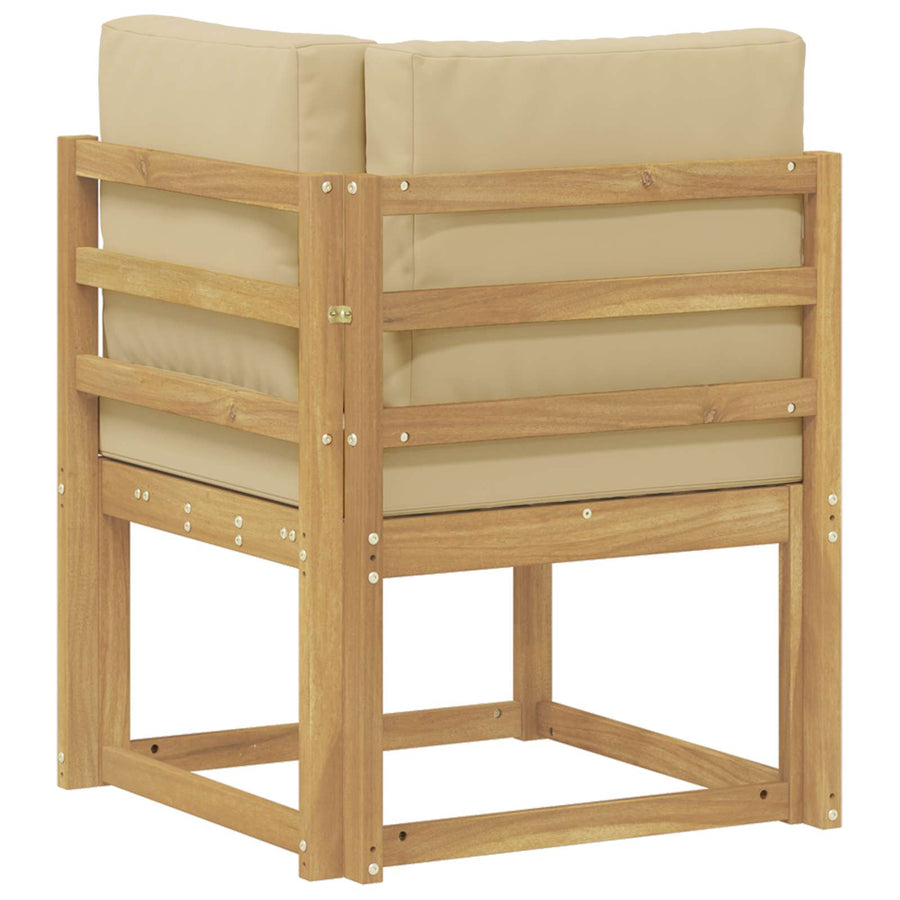 Buiten Hoek Sofa Massief Acaciahout Wit