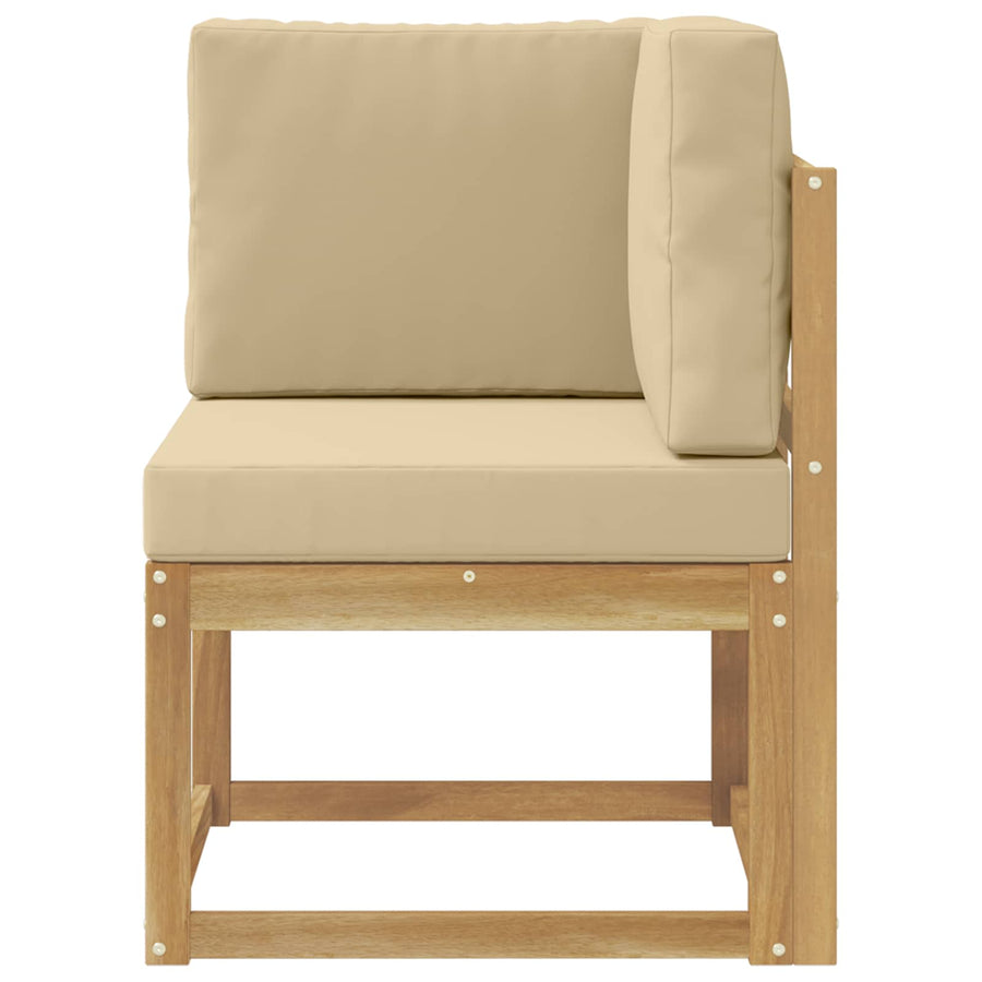 Buiten Hoek Sofa Massief Acaciahout Wit