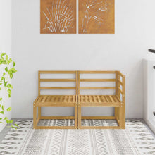 Outdoor Midden- en Hoeksalon 2 Stuk Wit Massief Acaciahout