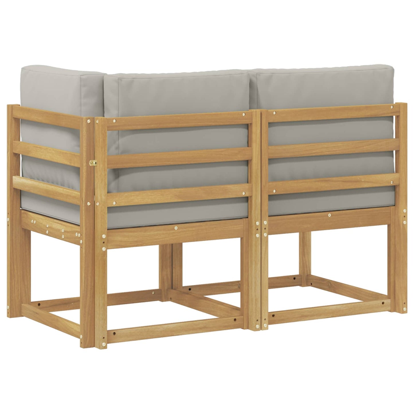 Outdoor Midden- en Hoeksalon 2 Stuk Wit Massief Acaciahout