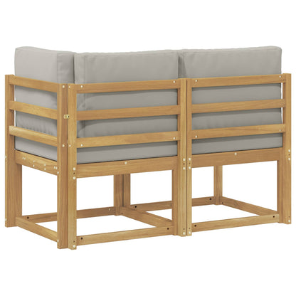 Outdoor Midden- en Hoeksalon 2 Stuk Wit Massief Acaciahout