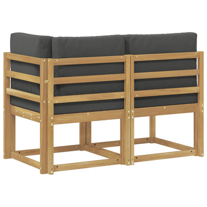 Outdoor Midden- en Hoeksalon 2 Stuk Wit Massief Acaciahout