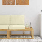 Eindbank acaciahout wit 91x63x73 cm