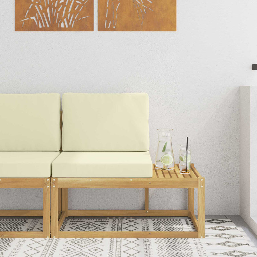 Buiten Eind Sofa Wit 91 x 63 x 73 cm Massief Acaciahout
