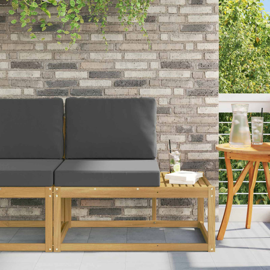 Buiten Eind Sofa Wit 91 x 63 x 73 cm Massief Acaciahout