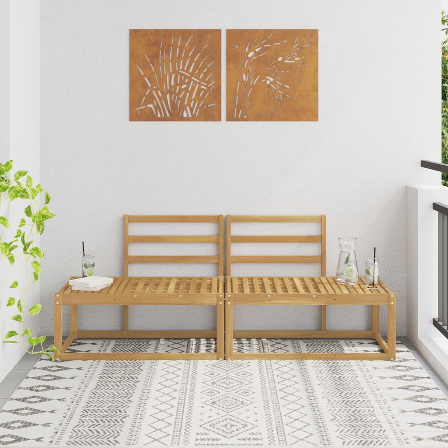 Buiten Eind Sofa 2 Stuk Wit 182,5 x 63 x 73 cm