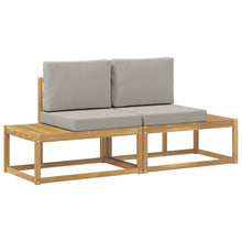 Buiten Eind Sofa met kussen 2 Stuk Wit Massief Acaciahout