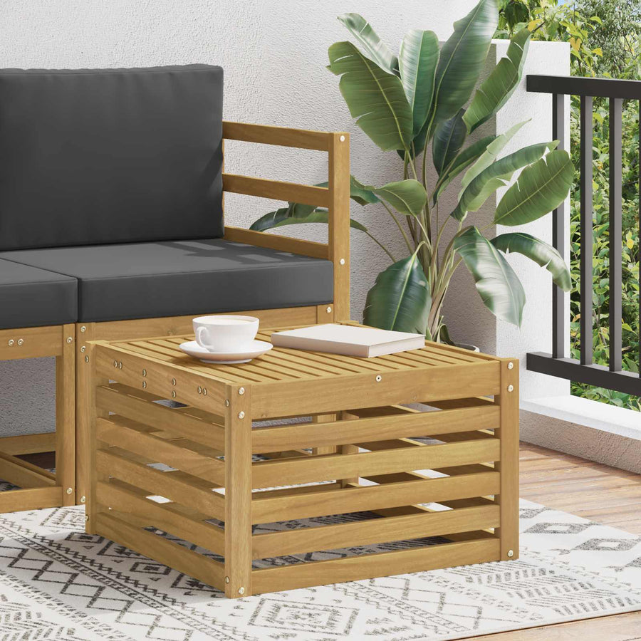Buiten Tafel Massief Acaciahout Wit 59 x 59 x 37 cm