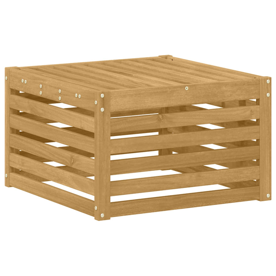 Buiten Voetenbank Massief Acaciahout Wit 59 x 59 x 37 cm