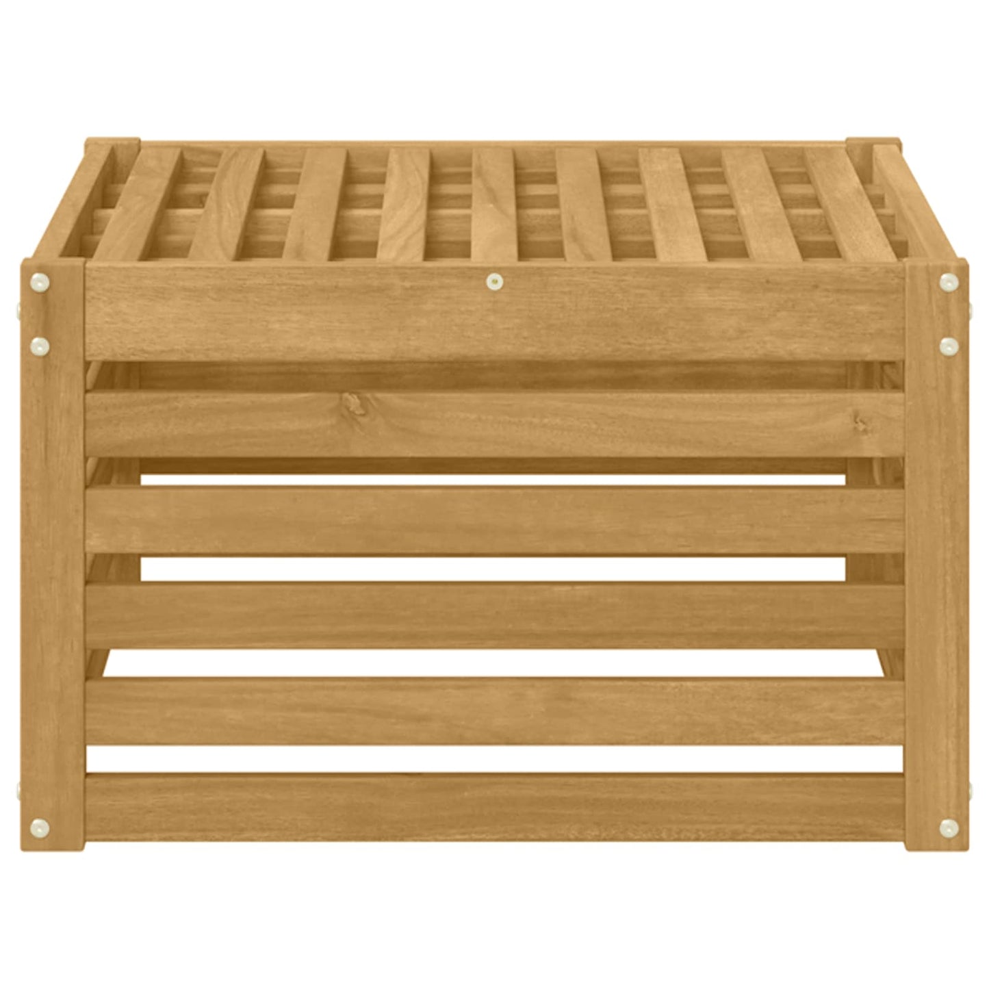 Buiten Voetenbank Massief Acaciahout Wit 59 x 59 x 37 cm