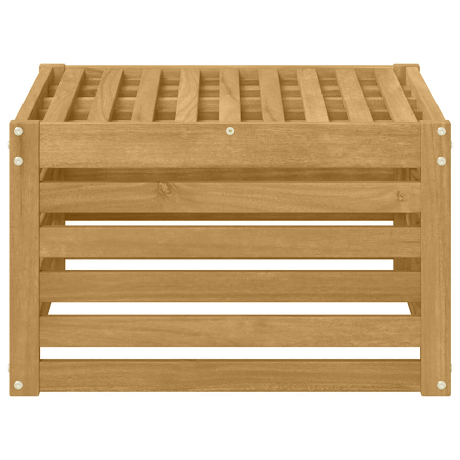 Buiten Voetenbank Massief Acaciahout Wit 59 x 59 x 37 cm