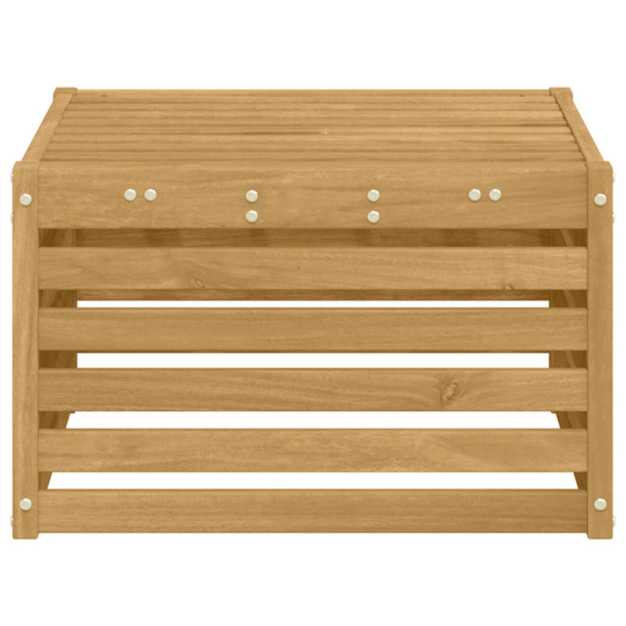 Buiten Voetenbank Massief Acaciahout Wit 59 x 59 x 37 cm