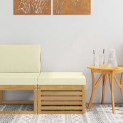 Voetenbank massief acaciahout wit 59x59x37 cm