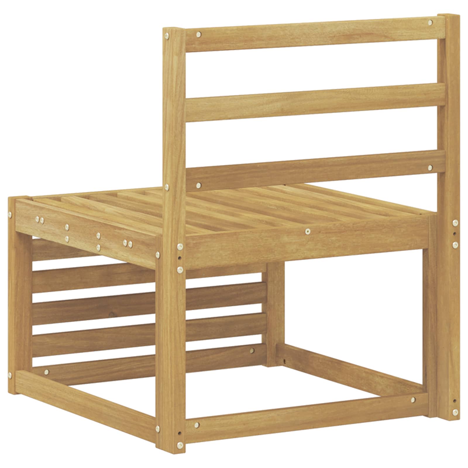Buiten Midden Sofa Massief Acaciahout Wit 63 x 59 x 73 cm