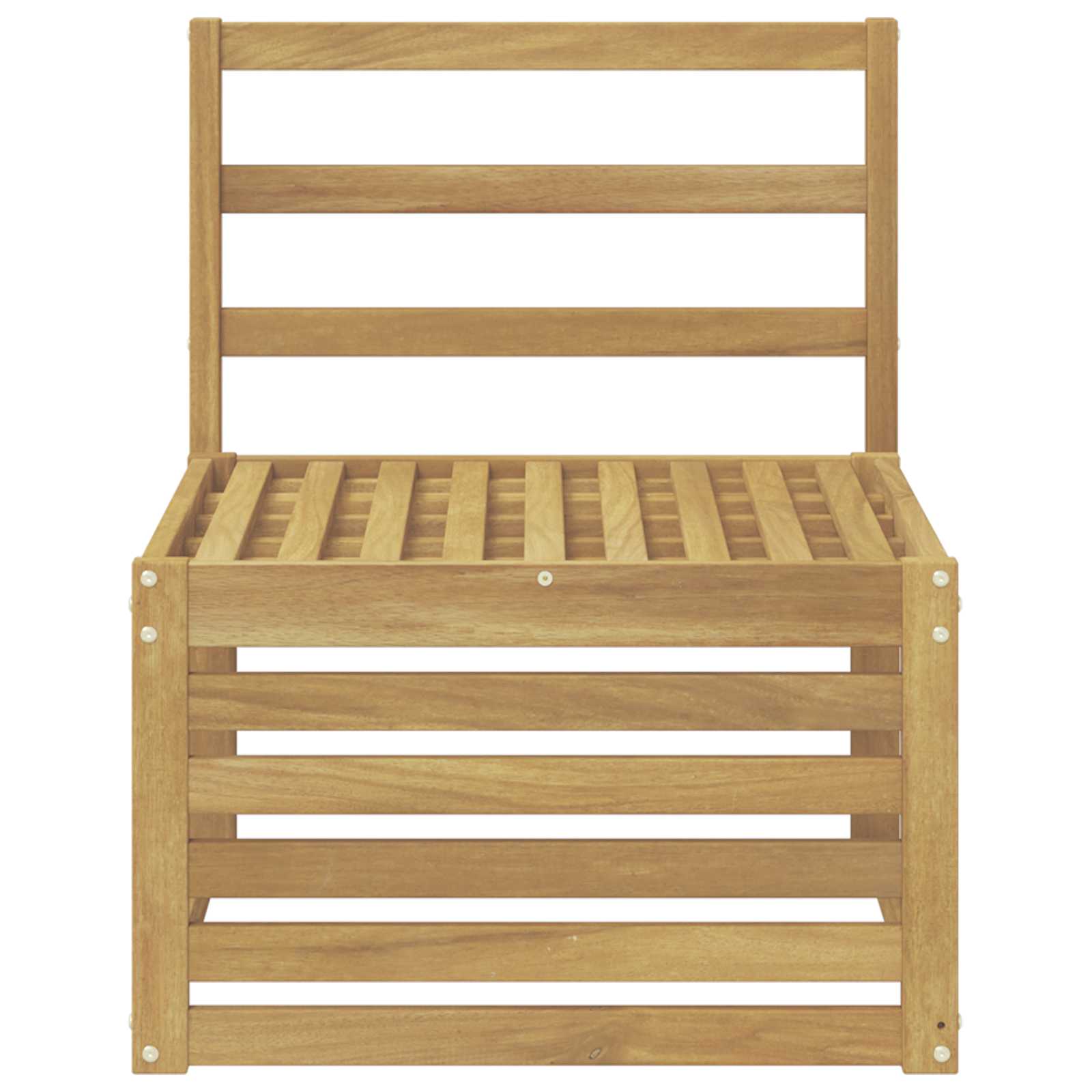 Buiten Midden Sofa Massief Acaciahout Wit 63 x 59 x 73 cm