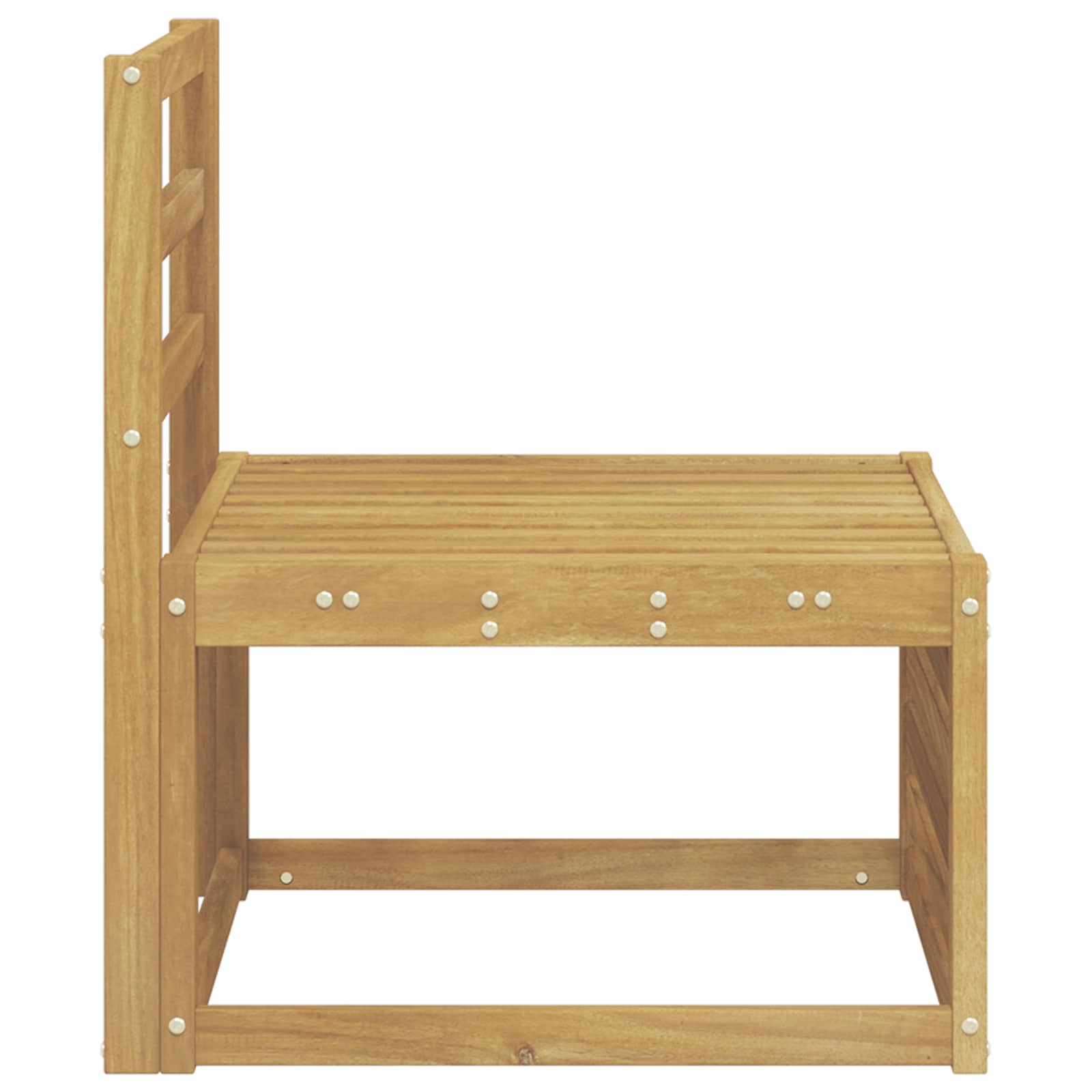 Buiten Midden Sofa Massief Acaciahout Wit 63 x 59 x 73 cm
