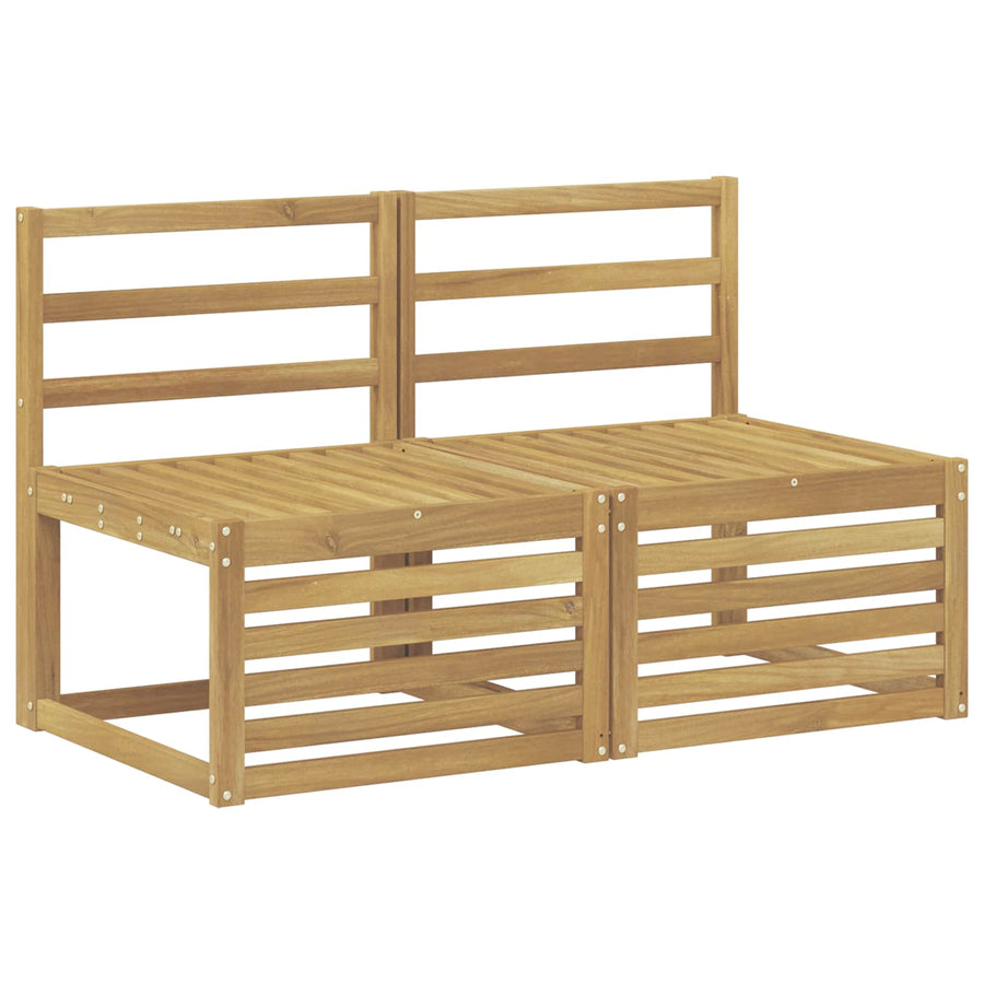 2 Stuk Buiten Midden Sofa Massief Acaciahout Wit