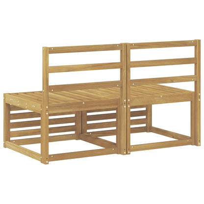 2 Stuk Buiten Midden Sofa Massief Acaciahout Wit
