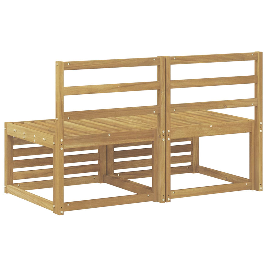 2 Stuk Buiten Midden Sofa Massief Acaciahout Wit