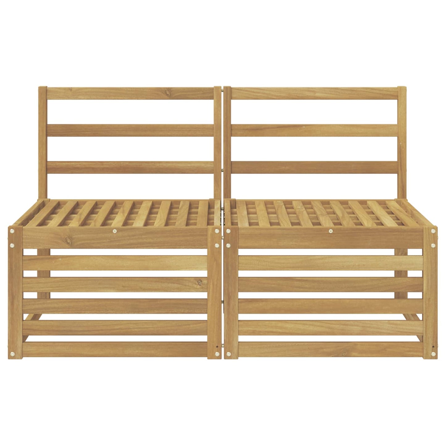 2 Stuk Buiten Midden Sofa Massief Acaciahout Wit