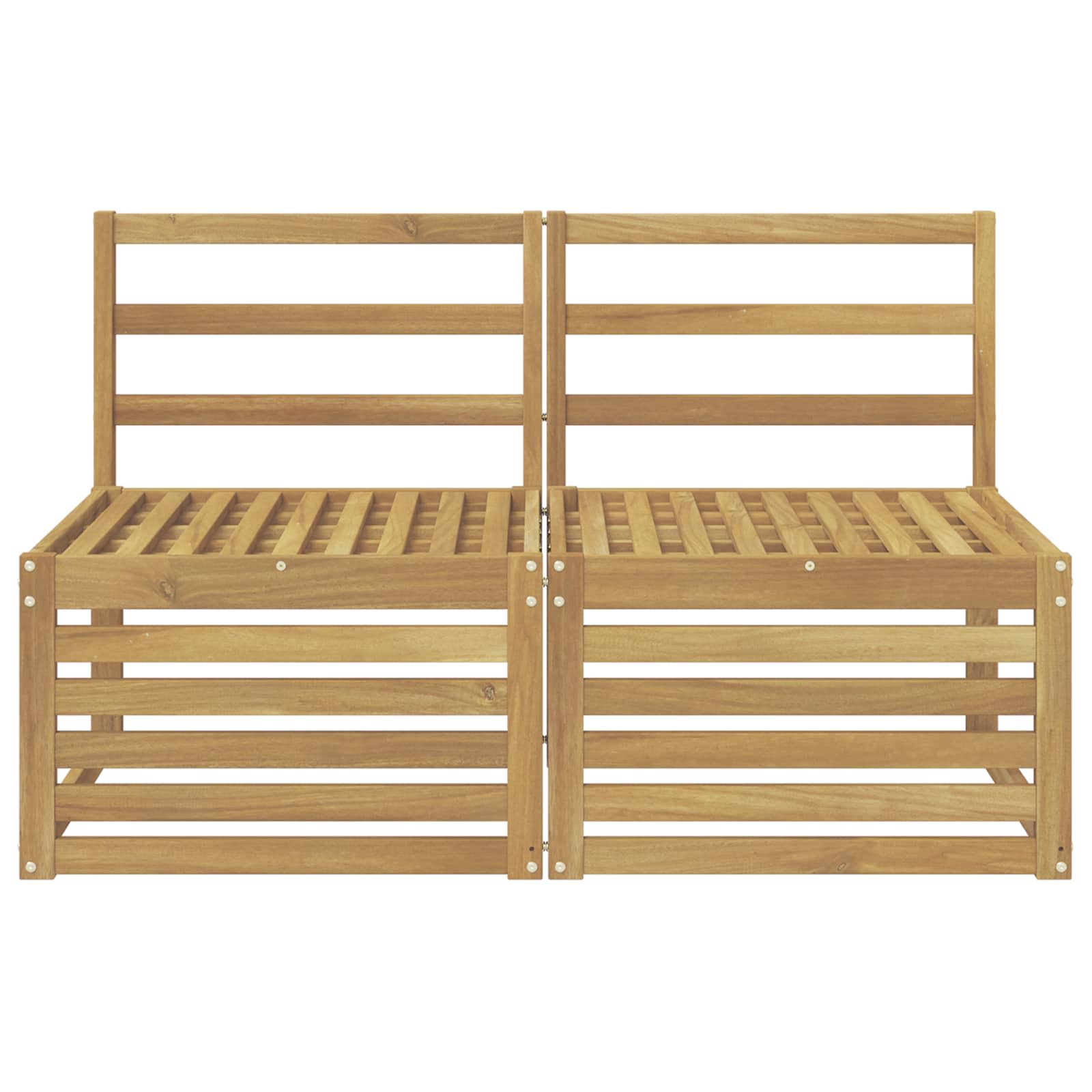 2 Stuk Buiten Midden Sofa Massief Acaciahout Wit