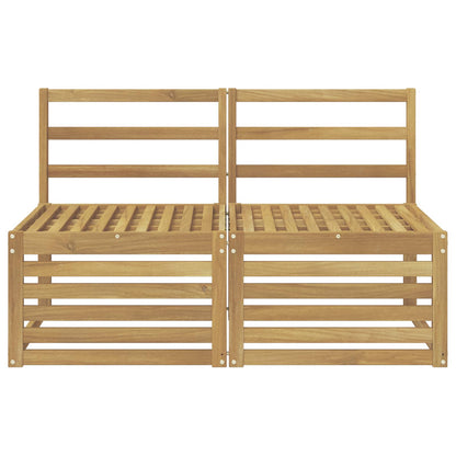2 Stuk Buiten Midden Sofa Massief Acaciahout Wit