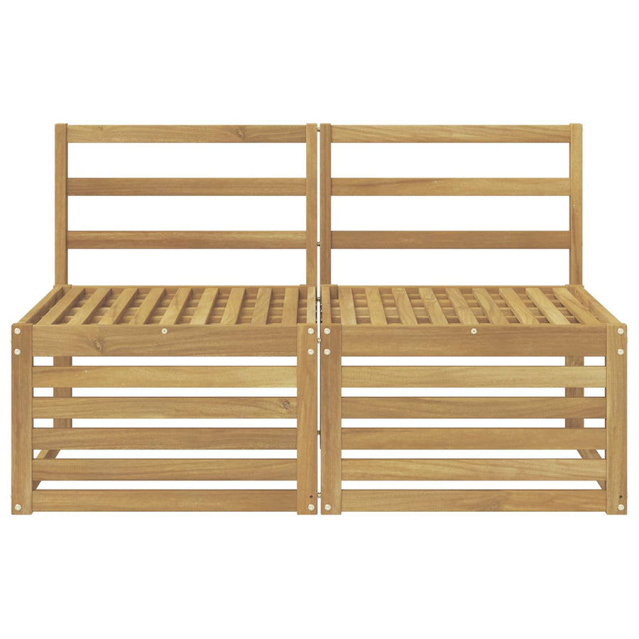2 Stuk Buiten Midden Sofa Massief Acaciahout Wit