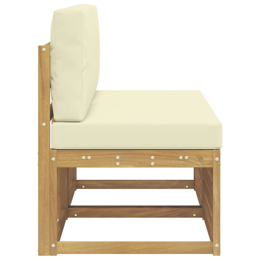 2 Stuk Buiten Midden Sofa Massief Acaciahout Wit