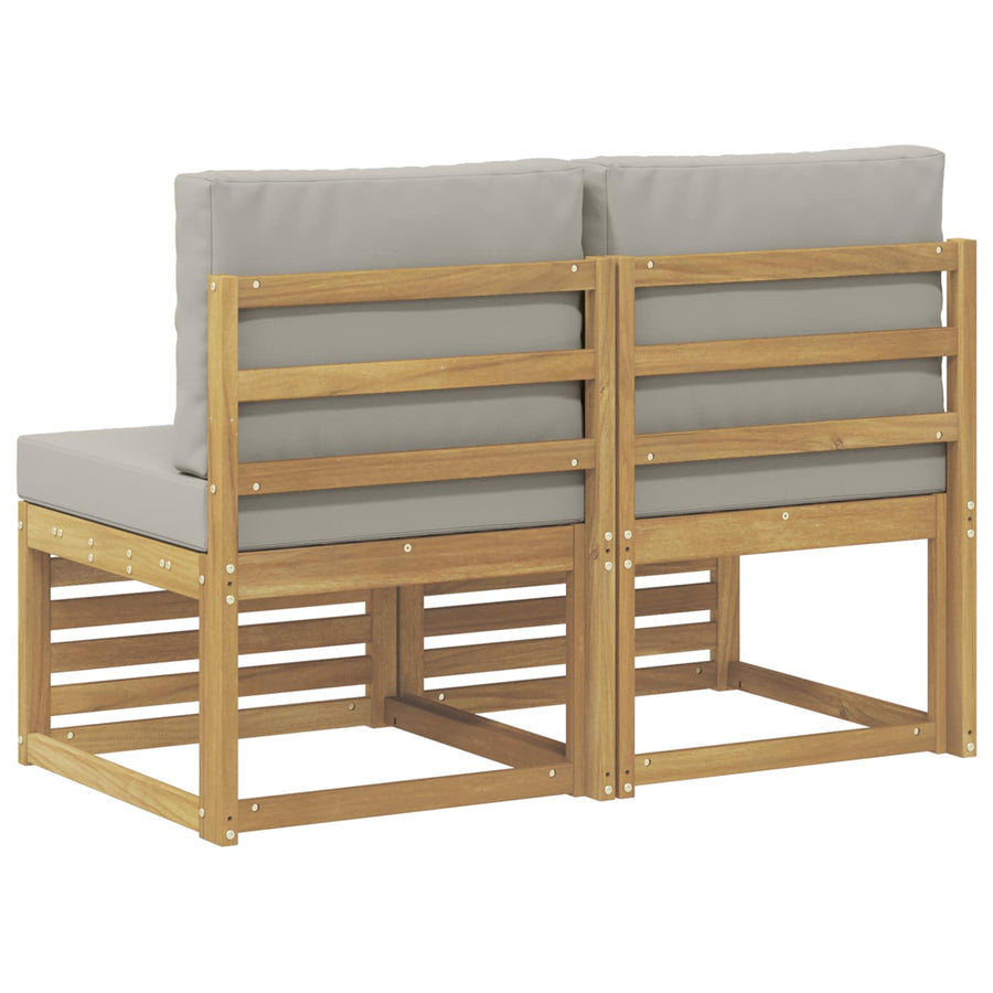 2 Stuk Buiten Midden Sofa Massief Acaciahout Wit