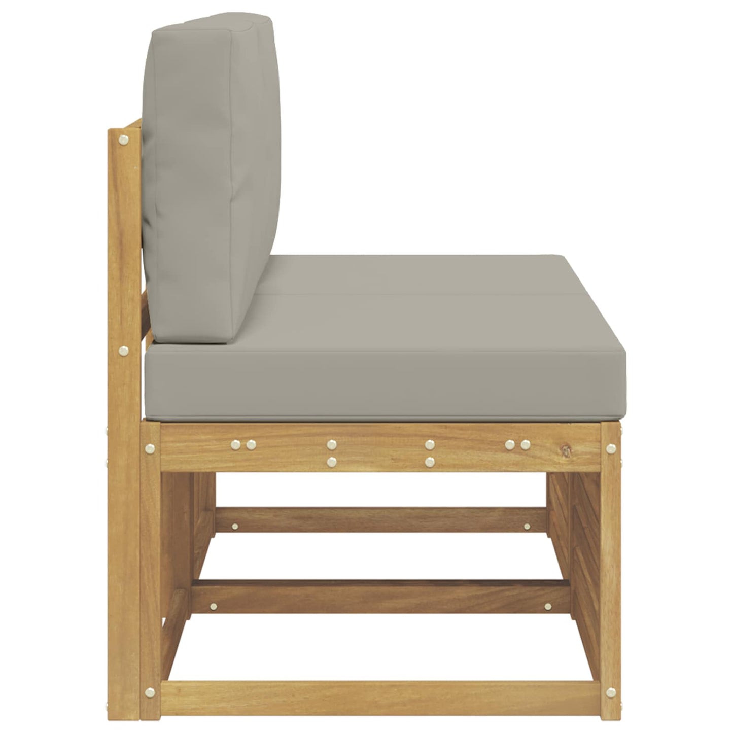 2 Stuk Buiten Midden Sofa Massief Acaciahout Wit