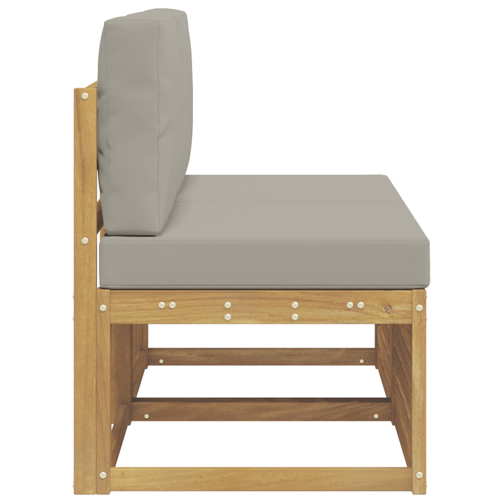 2 Stuk Buiten Midden Sofa Massief Acaciahout Wit