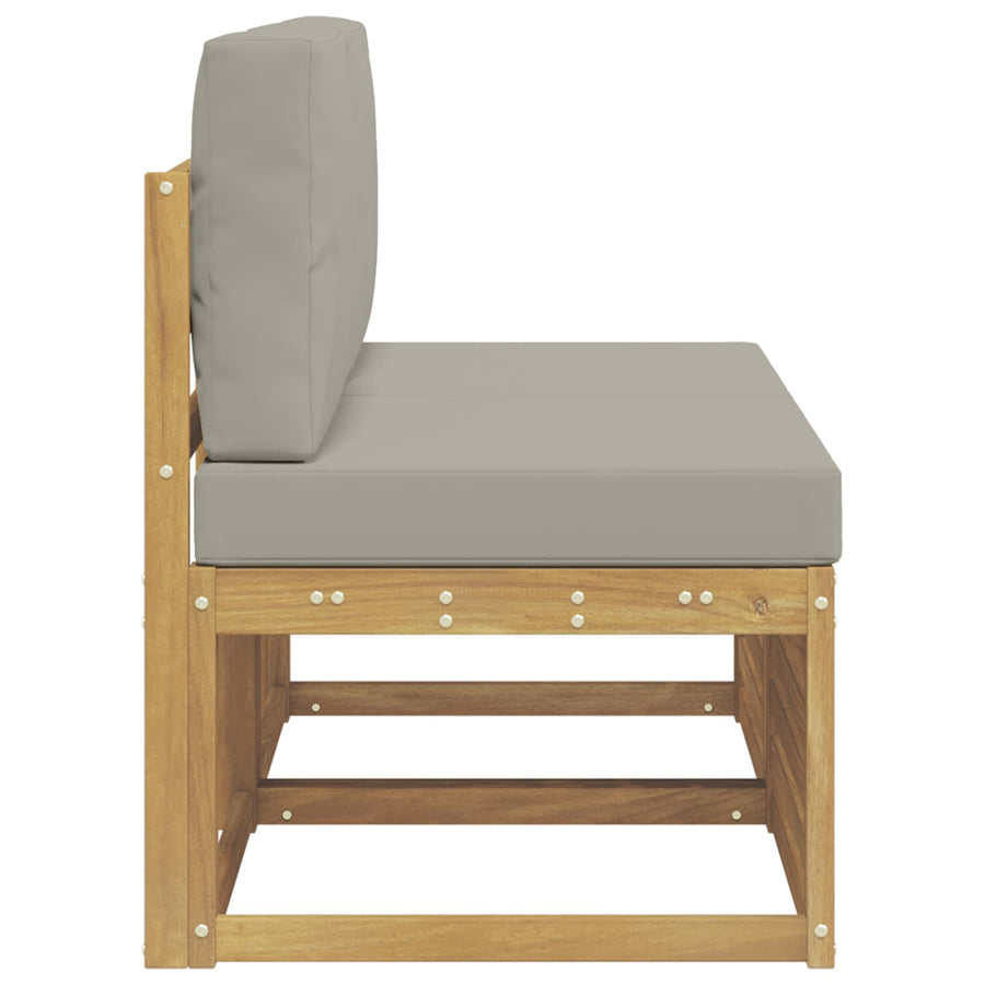 2 Stuk Buiten Midden Sofa Massief Acaciahout Wit
