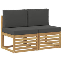 2 Stuk Buiten Midden Sofa Massief Acaciahout Wit